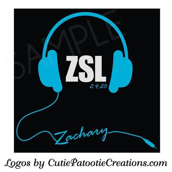Mitzvah Logo - Headphones Bar Mitzvah Logo Club Theme Bar Mitzvah Logo | Etsy
