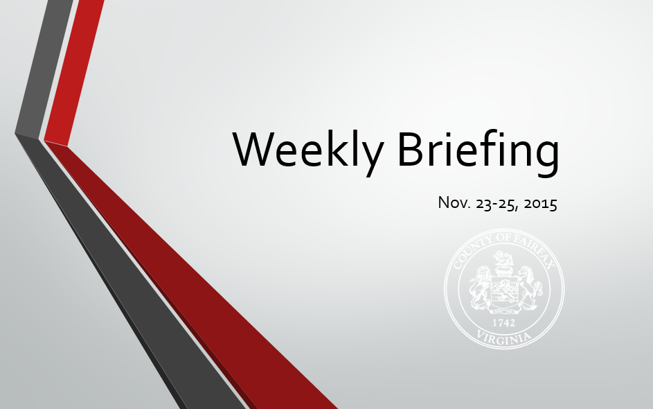 Weekly News Logo - Fairfax County Weekly News Briefing: Nov. 23-25, 2015