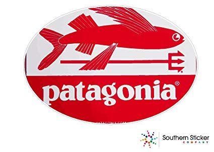 Mountains and Red Oval Logo - Amazon.com: (3) Patagonia fly fish red 2x1 size - travel mountains ...