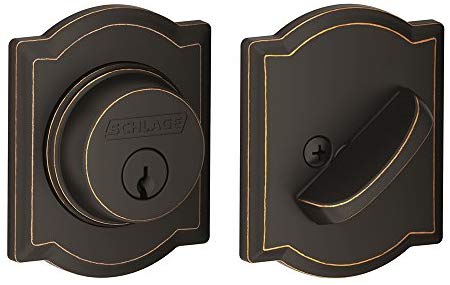 Deadbolt Logo - Schlage Lock Company Single Cylinder Deadbolt with Camelot Trim ...