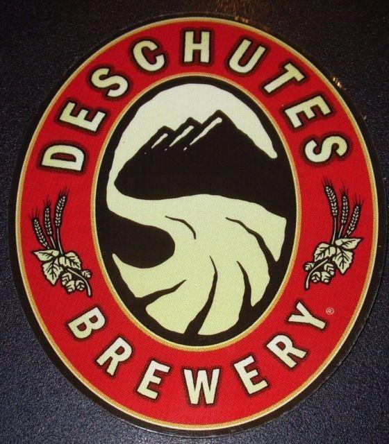 Mountains and Red Oval Logo - Deschutes Brewery Classic Mountain Logo Oval Sticker Decal Craft ...
