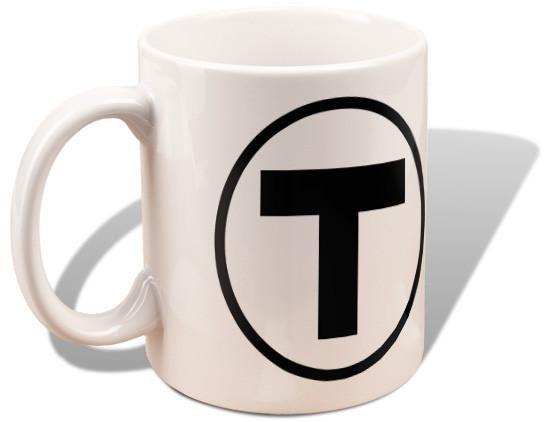 MBTA Logo - Rapid Transit Map and T Logo Mug