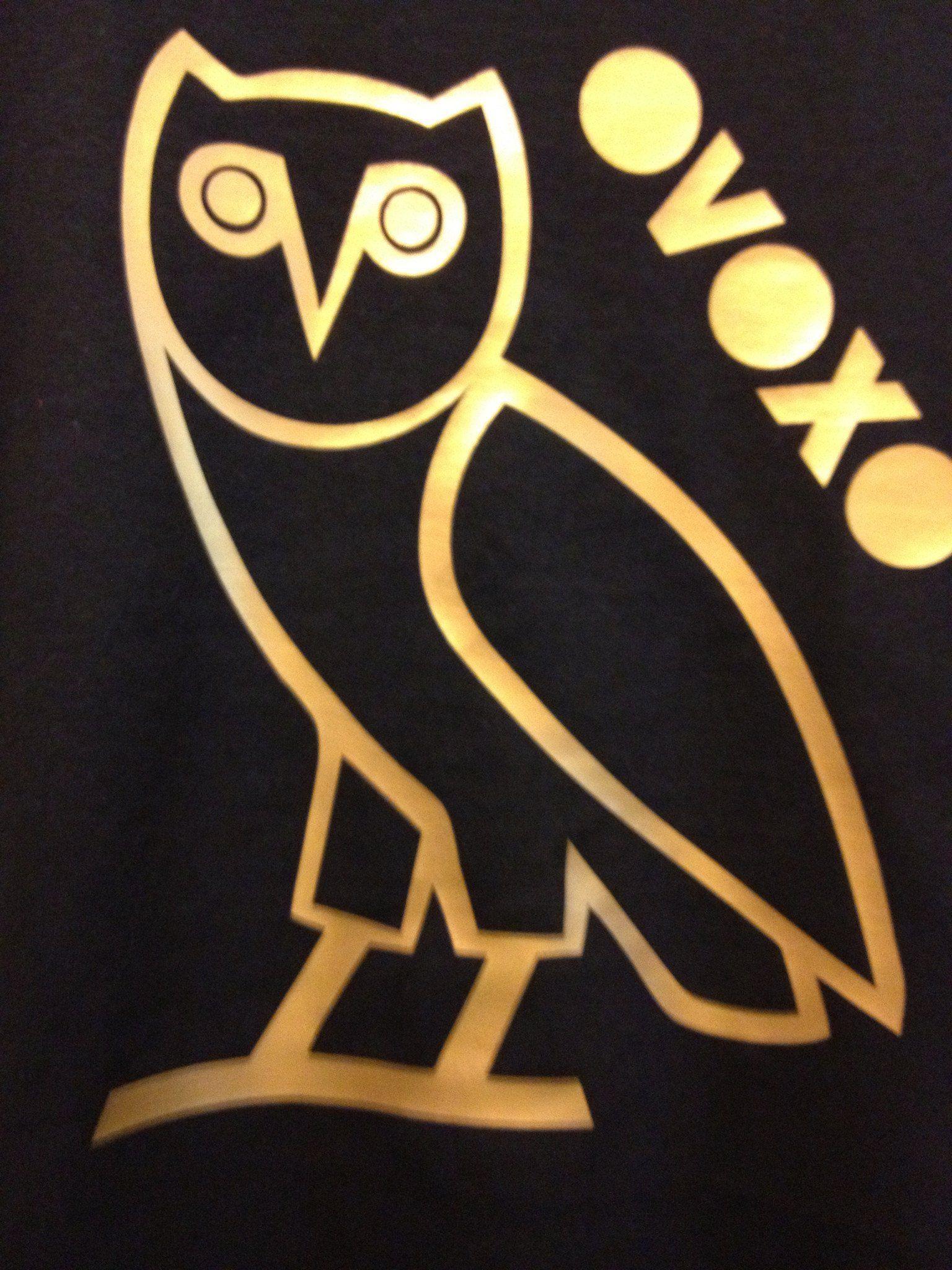 Gold OVO Drake Logo - Ovo Drake October's Very Own Ovoxo Owl Gang Girls Tshirt: Gold Print
