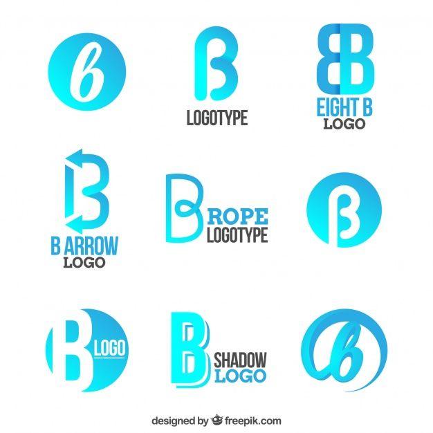 Letter B Logo - Blue letter b logo collecti Vector | Free Download