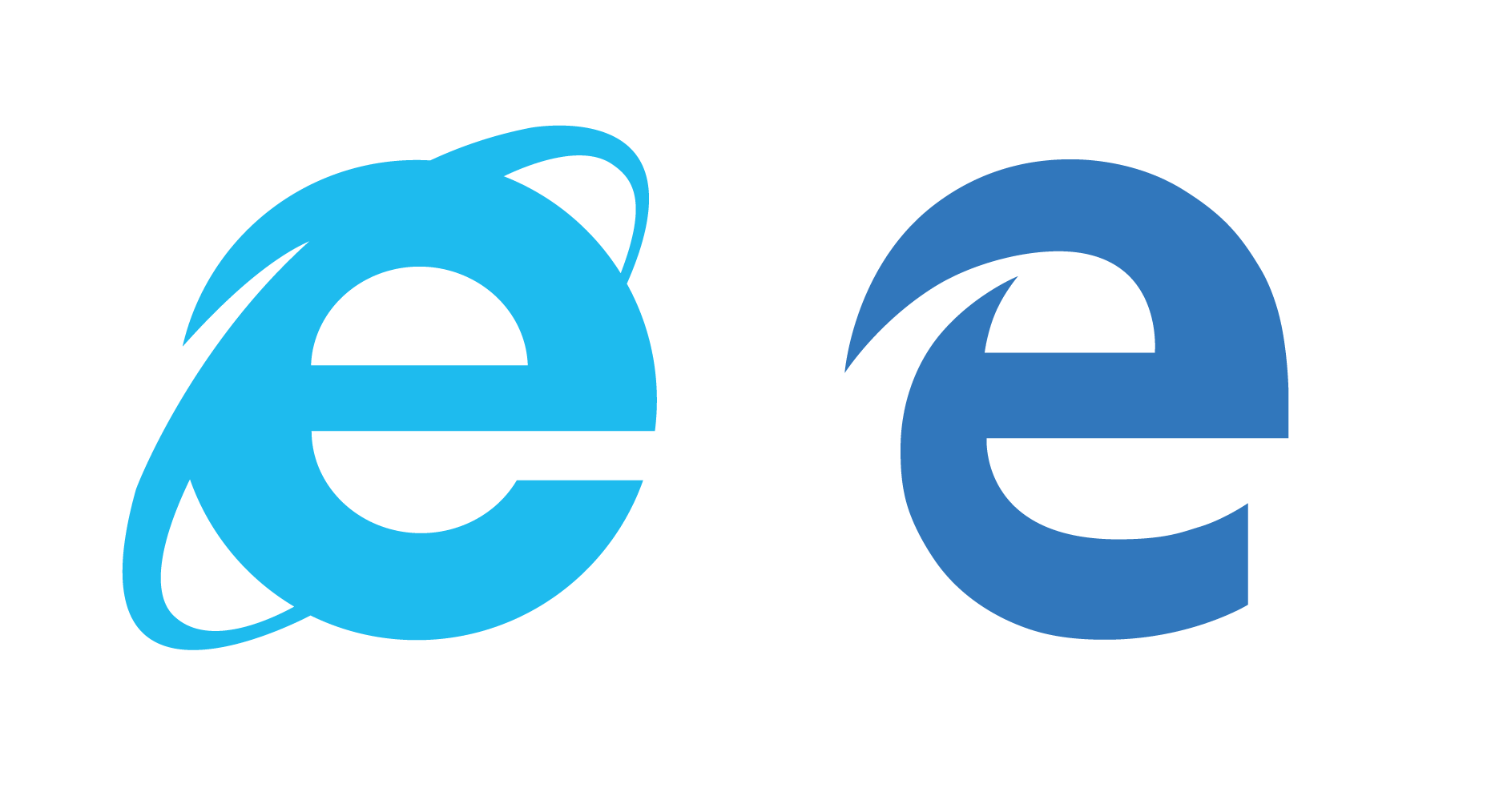 Blue E Logo - Microsoft's 
