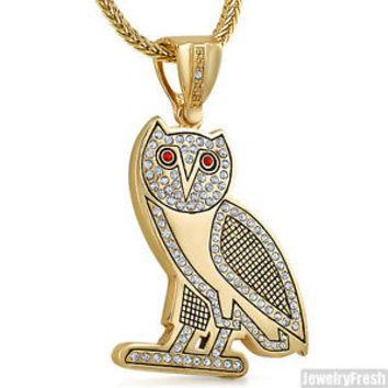 Gold OVO Drake Logo - Gold Plated OVO Drake Style Owl Pendant from fun-jewelry on eBay
