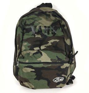 Army Vans Logo - NEW Vans Off The Wall Logo Classic Army Green Casual Backpack School