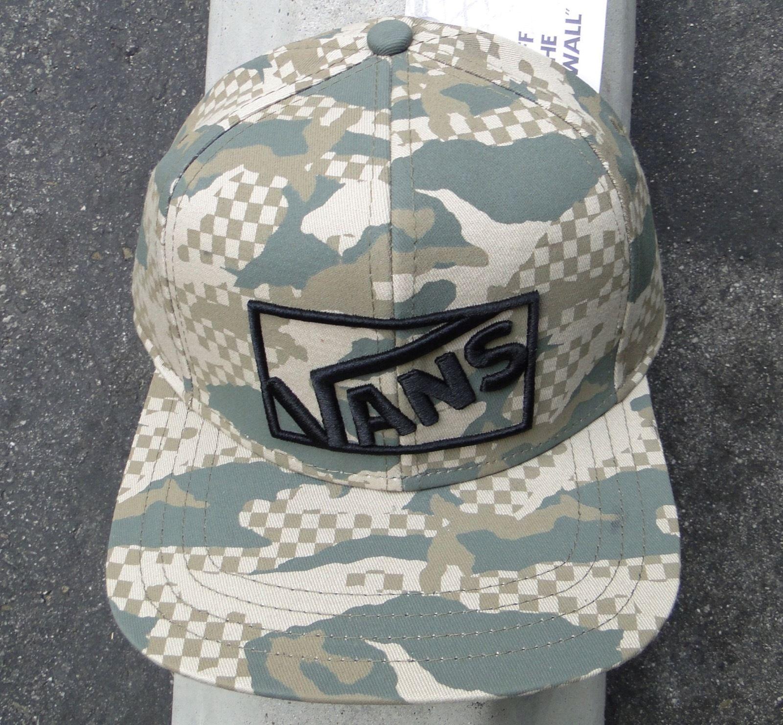 Army Vans Logo - VANS Stamp Camo Army Logo Mens Skate Co. Snapback Hat One Size