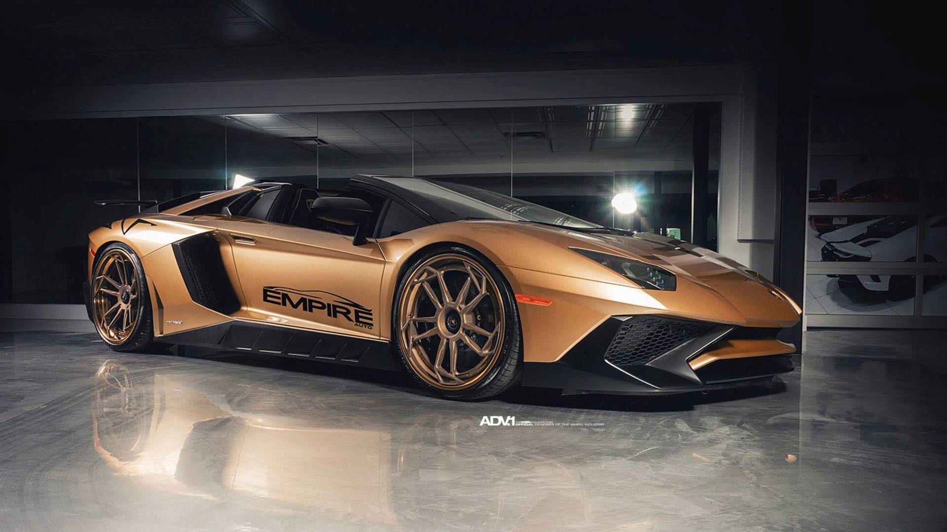 Gold Lambo Logo - There's Flashy, And Then There's This Matte Gold Lambo Aventador