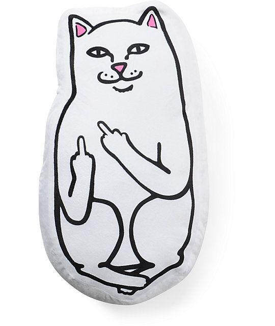 Ripndip Cat Logo - RIPNDIP Lord Nermal Pillow | Zumiez