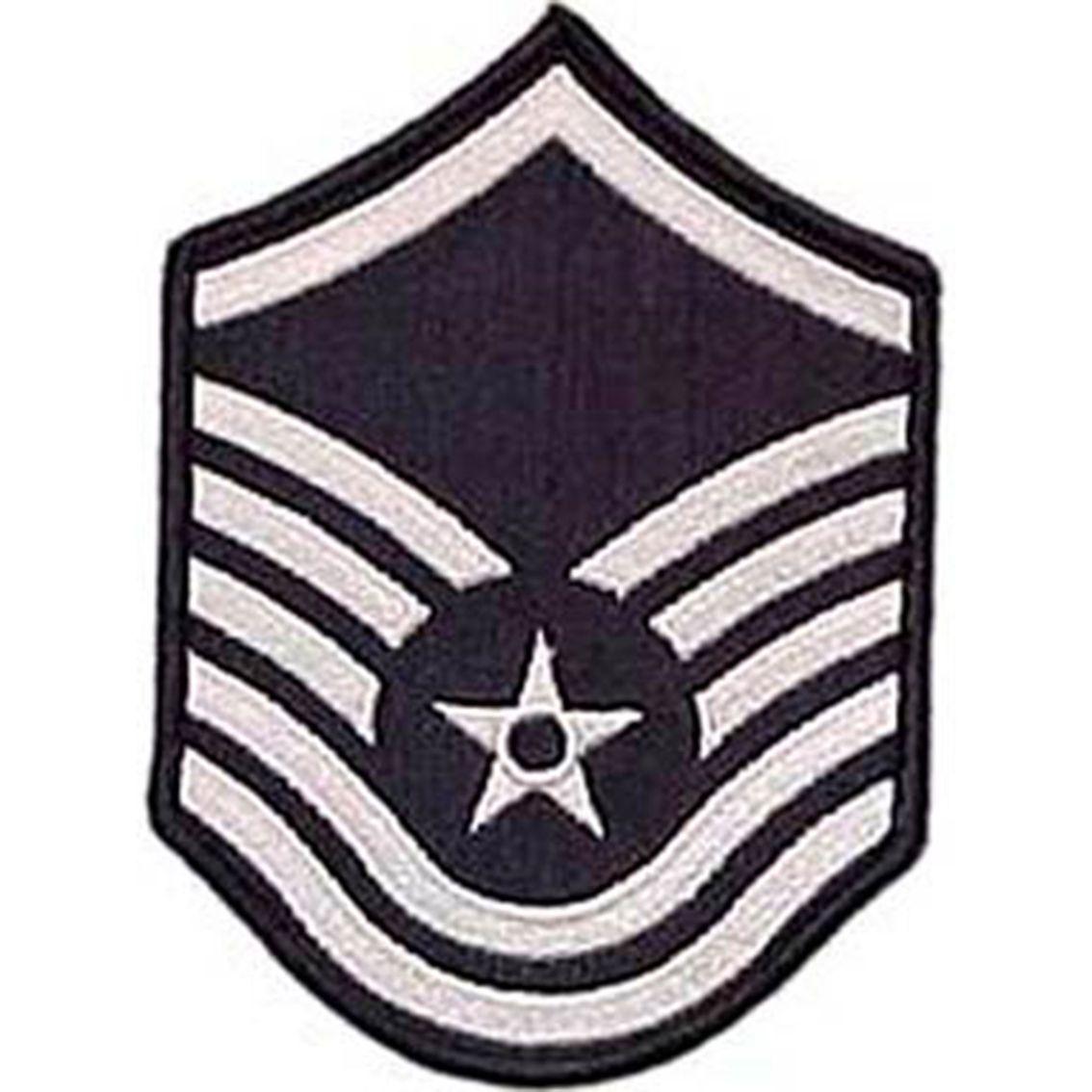 Two Silver Chevrons Logo - Air Force Msgt Blue Chevron Large Rank. Exchange Select. Military