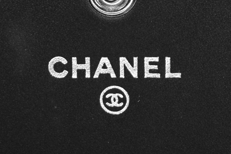 Two Silver Chevrons Logo - Brand club ReBORN: Chanel /CHANEL Chevron V stitch two fold wallet