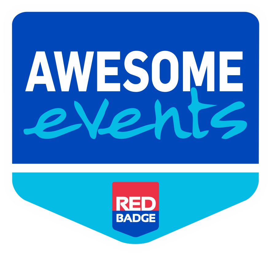 Red Badge Logo - Awsome Events Border Space. Red Badge Group