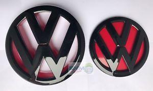 Red Badge Logo - VW GOLF MK6/MK VI GLOSS BLACK & RED BADGE/EMBLEM/LOGO FOR BONNET AND ...