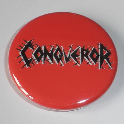 Red Badge Logo - Conqueror (Black on Red) (Badge)