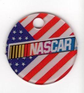 NASCAR Promo Logo - NASCAR LOGO & American FLAG Pinball Promo Plastic Key Chain FOB ...