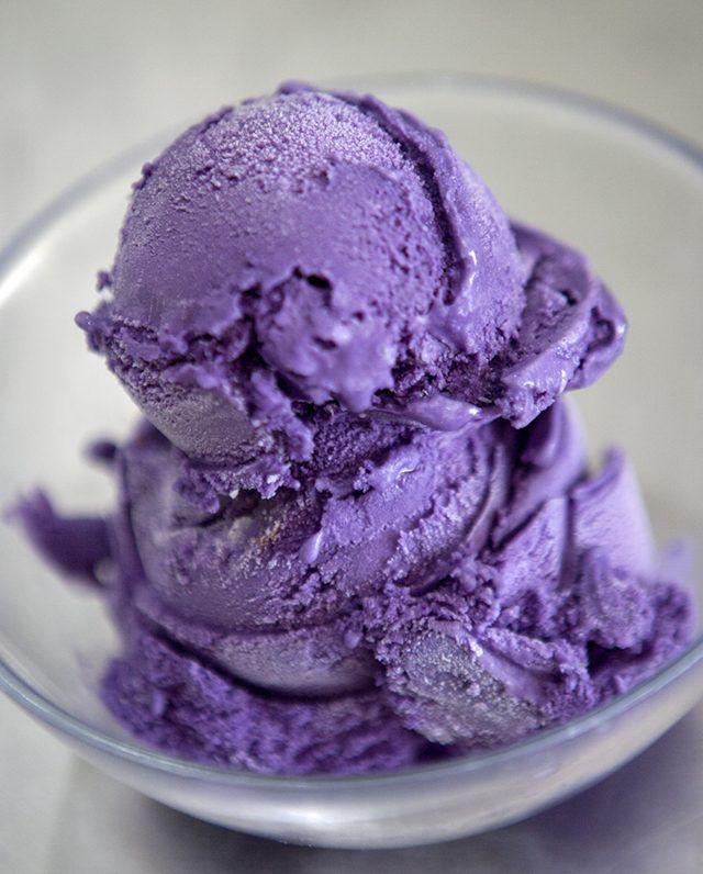 Purple Ice Cream Logo - Ube art of making purple ice cream from potatoes