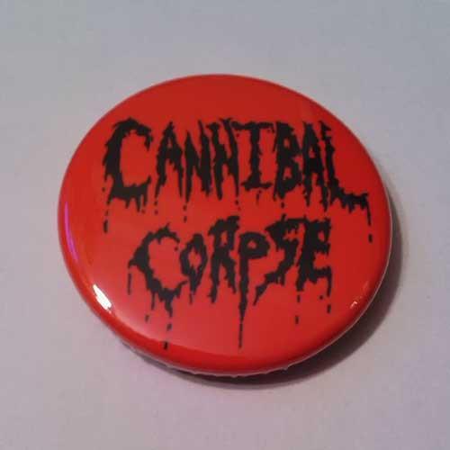 Red Badge Logo - Cannibal Corpse Logo (Black on Red) (Badge)