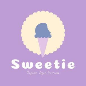 Purple Ice Cream Logo - Placeit - Ice Cream Store Logo Creator with Purple Shades