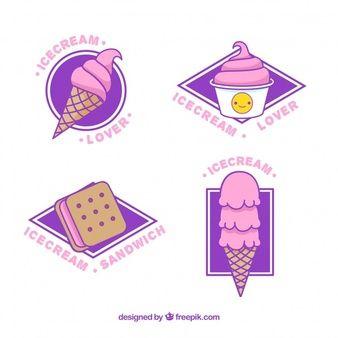 Purple Ice Cream Logo - Ice Cream Logo Vectors, Photo and PSD files