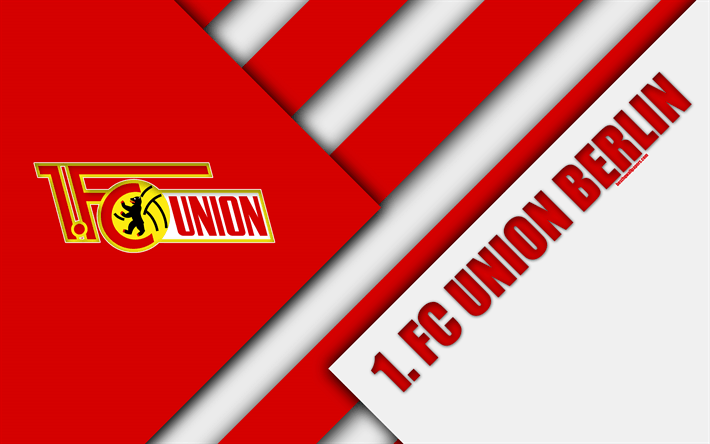 German Red White Logo - Download wallpaper FC Union Berlin, logo, 4k, German football club