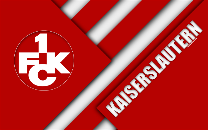 German Red White Logo - Download wallpapers Kaiserslautern FC, logo, 4k, German football ...