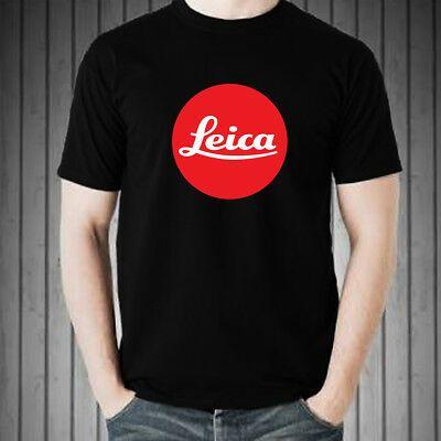 German Red White Logo - LEICA RED WHITE LOGO CAMERA FAMOUS GERMAN Men Black White T Shirt