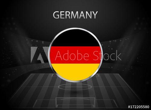 German Red White Logo - eps 10 vector Germany flag button isolated on black and white ...