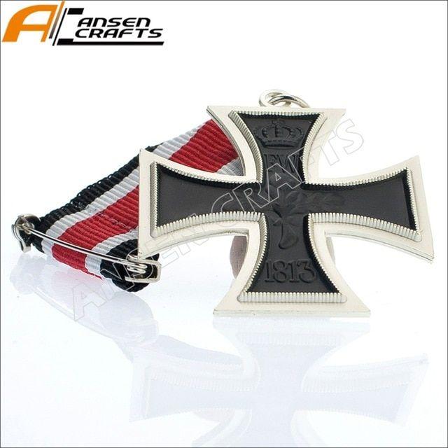 German Red White Logo - WW1 WWII German Iron Cross 2nd Class Red+White Ribbon Military Pin ...