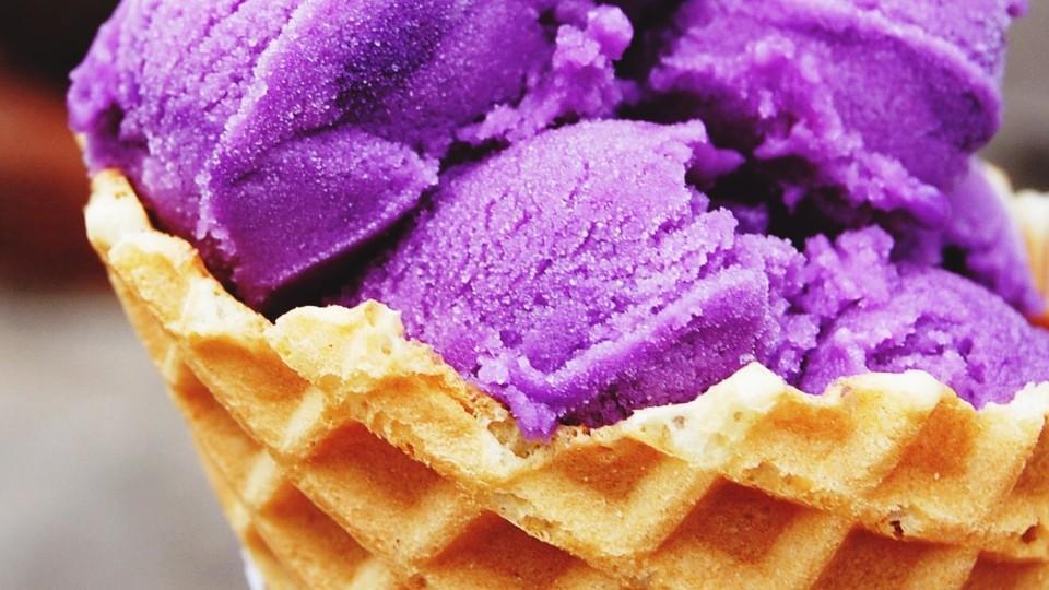 Purple Ice Cream Logo - Purple ice cream is like a Unicorn Frappuccino for people who don't