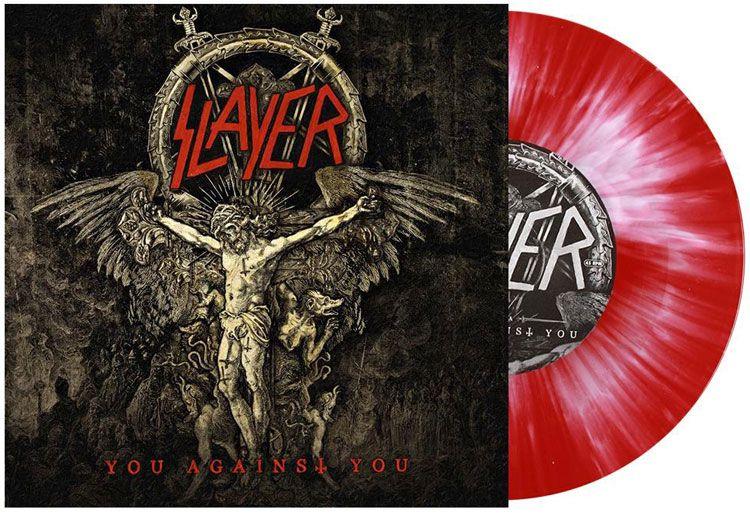 German Red White Logo - SLAYER - YOU AGAINST YOU (RED/WHITE SPLATTER vinyl 7