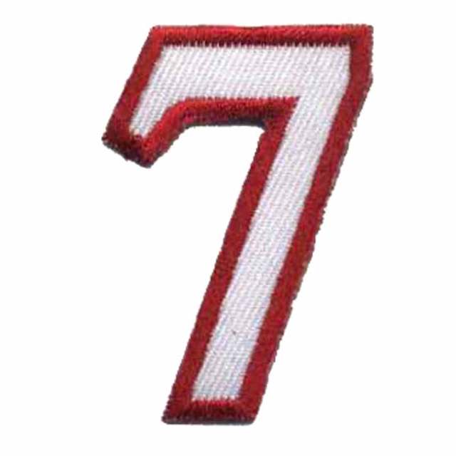 Red Numbers Logo - Online Shop The who patches 50.8MM high red Numbers 7 iron on logo