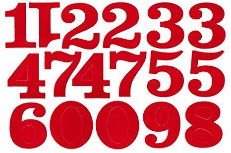 Red Numbers Logo - Sheets 2 Inches Numbers Sticker Decal Graphic