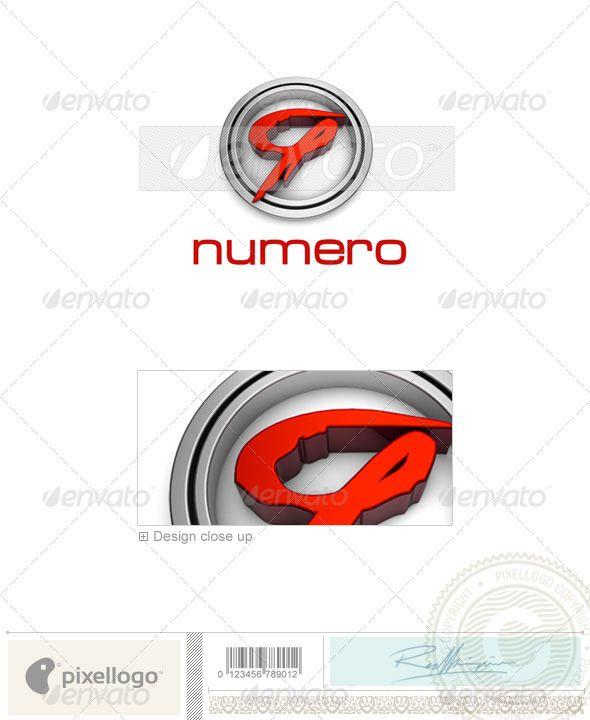 Red Numbers Logo - Pin by LogoLoad on Number Logos | Pinterest | Logo templates, Logo ...