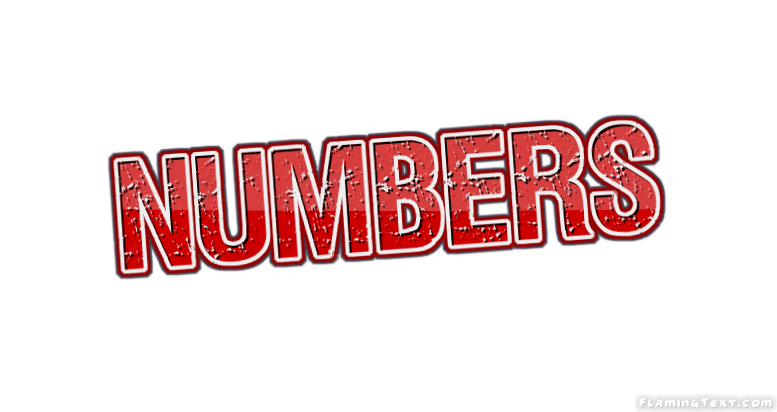 Red Numbers Logo - numbers Logo | Free Logo Design Tool from Flaming Text