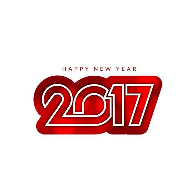 Red Numbers Logo - New year with red numbers on a white background Vector | Free Download