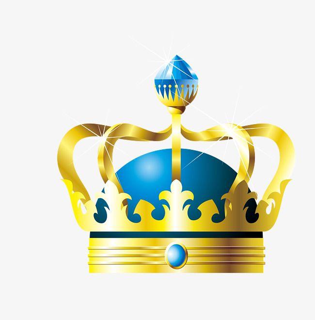 Blue Yellow Crown Logo - Metallic Blue Yellow Crown, Blue Vector, Crown Vector, Textured PNG ...