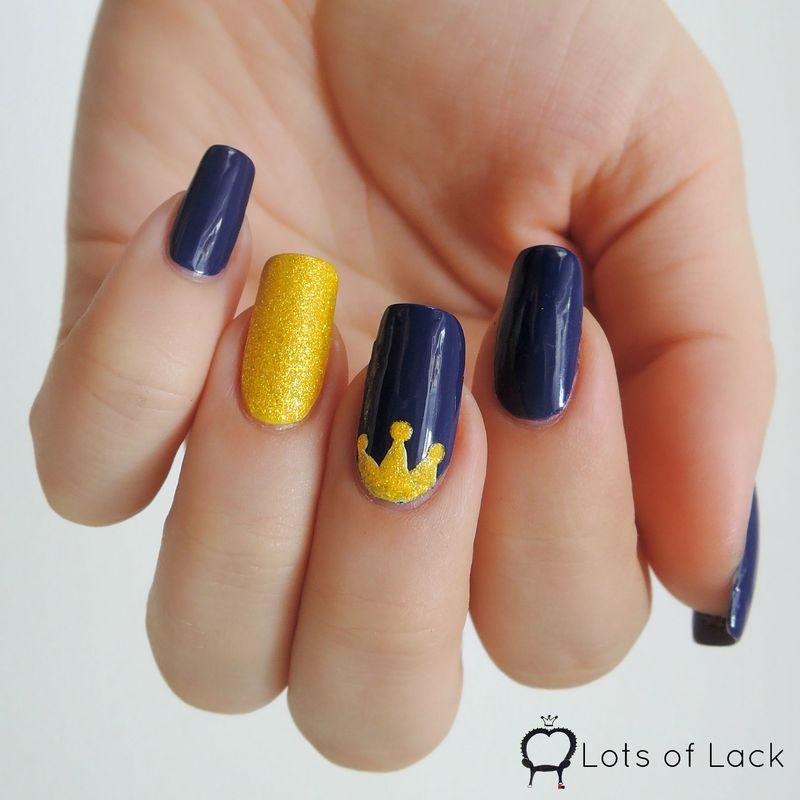 Blue Yellow Crown Logo - Blue and Yellow Crown Nails nail art by LotsOfLack - Nailpolis ...
