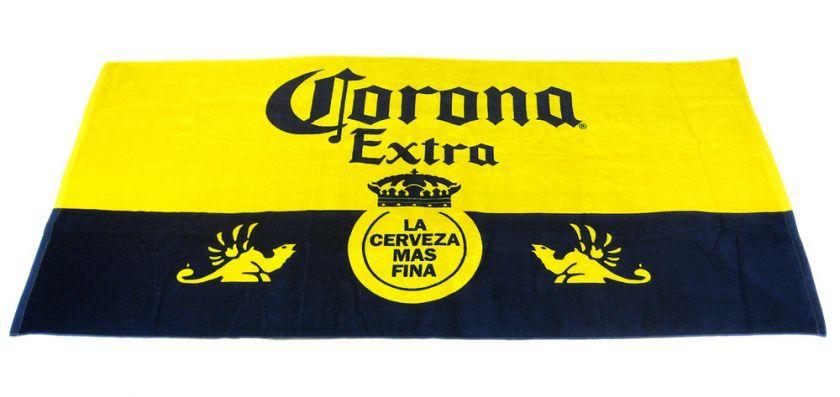 Blue Yellow Crown Logo - Blue / Yellow Corona Extra Crown Logo Beach Towel on PopScreen