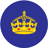 Blue Yellow Crown Logo - blue crown no text | The Sticker Factory