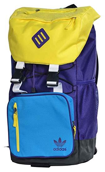 Blue Yellow Crown Logo - Adidas Originals Double Crown Laptop Knapsack Backpack-Purple/Blue ...