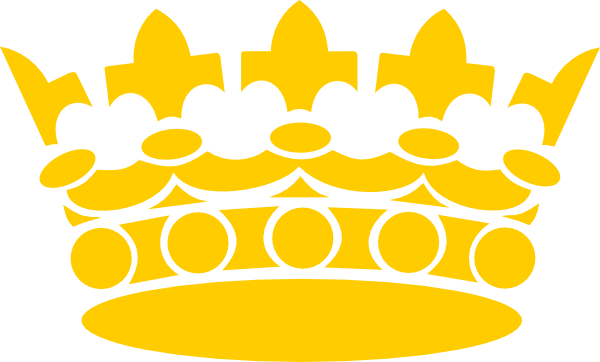 Blue Yellow Crown Logo - Blue Crown Flat Clip Art at Clker - Clip Art Library