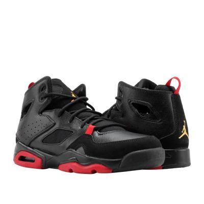 Jordan Flight Club Logo - Nike Air Jordan Flight Club '91 BG Blk Red Big Kids Basketball Shoes