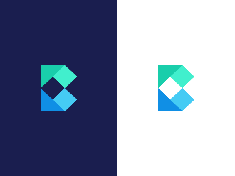 B in Diamond Logo - B / paper / document / origami | Dribbble | Origami logo, Paper logo ...