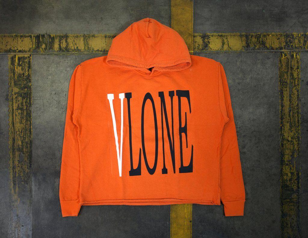 Orange Vlone Logo - Vlone Logo Hoody V White Orange