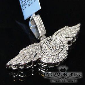 B in Diamond Logo - Real .33ctw Diamond Bentley Pendant Flying B Logo Wing Charm White ...