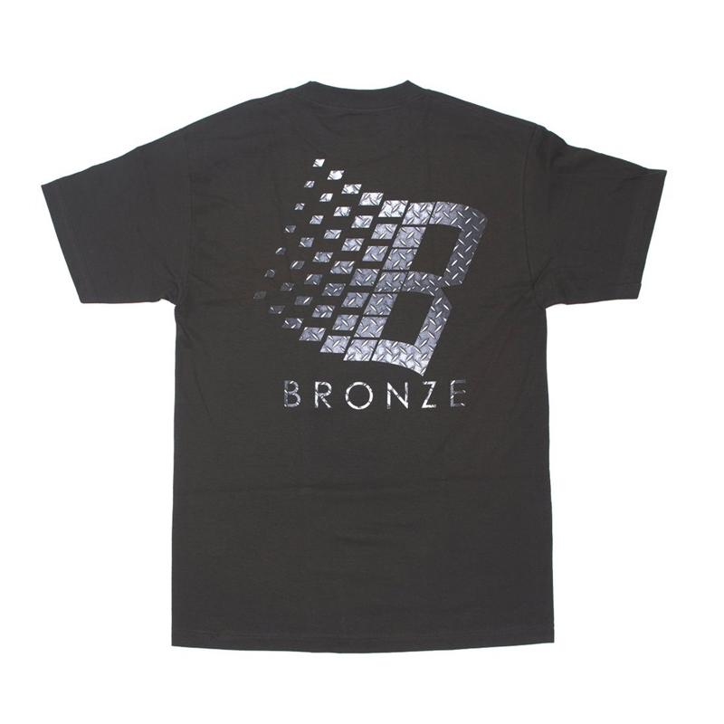 B in Diamond Logo - Bronze B Logo Diamond Plate Tee – 1991 Skateshop Online Store