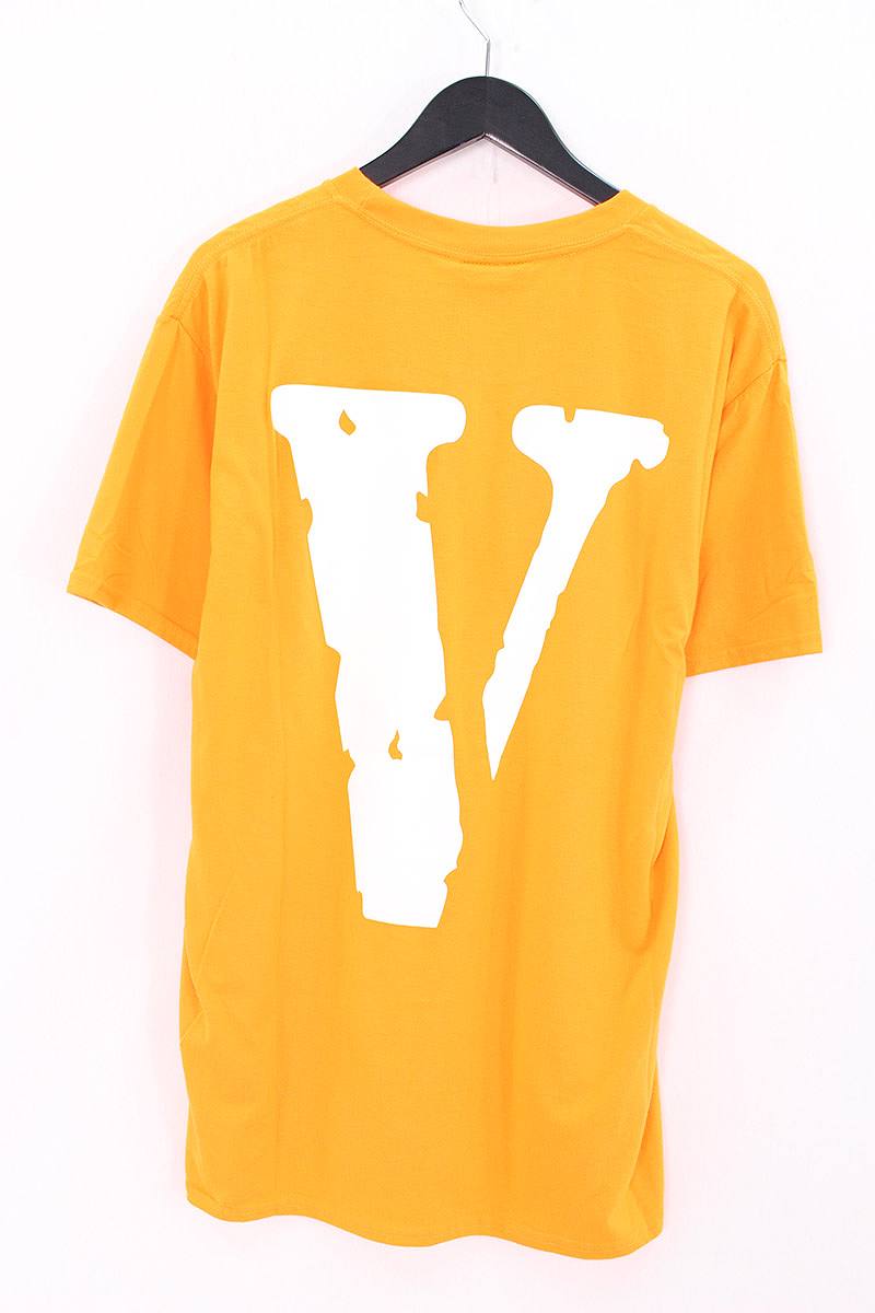 Orange Vlone Logo - RINKAN: Vee Ron /VLONE Logo Print T Shirt (M/ Orange) Bb81#rinkan*A
