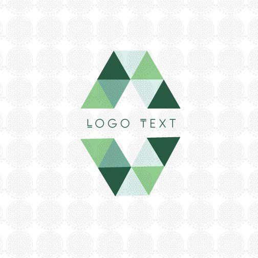 Small Triangles Logo - Symmetrical triangles logo