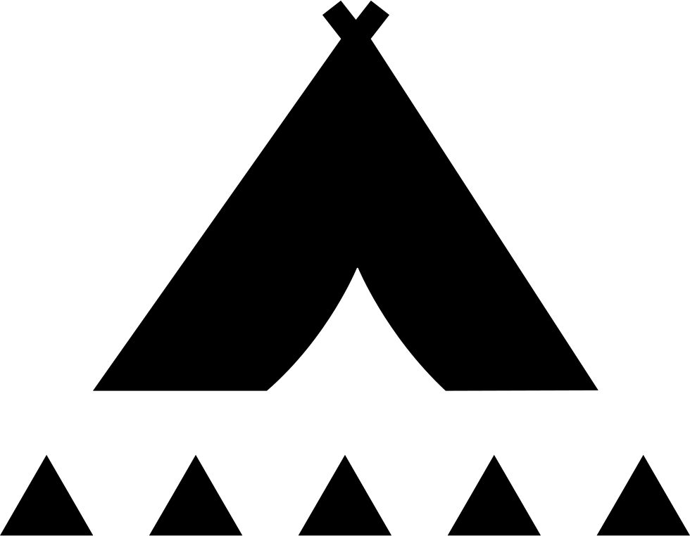 Small Triangles Logo - Tribal Tent With Small Triangles Svg Png Icon Free Download